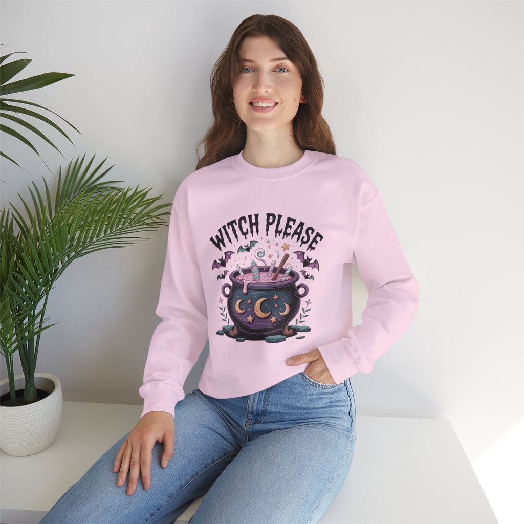 ORVIAN — Witch Please & I'm Just a Housewife Witch Crewneck, Magical Cauldron Unisex Heavy Blend