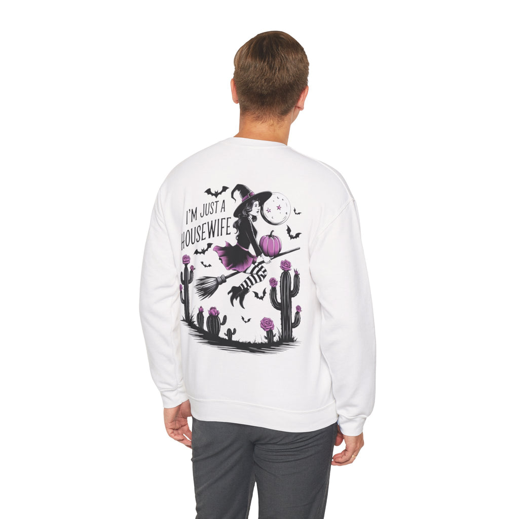 ORVIAN — Witch Please & I'm Just a Housewife Witch Crewneck, Magical Cauldron Unisex Heavy Blend