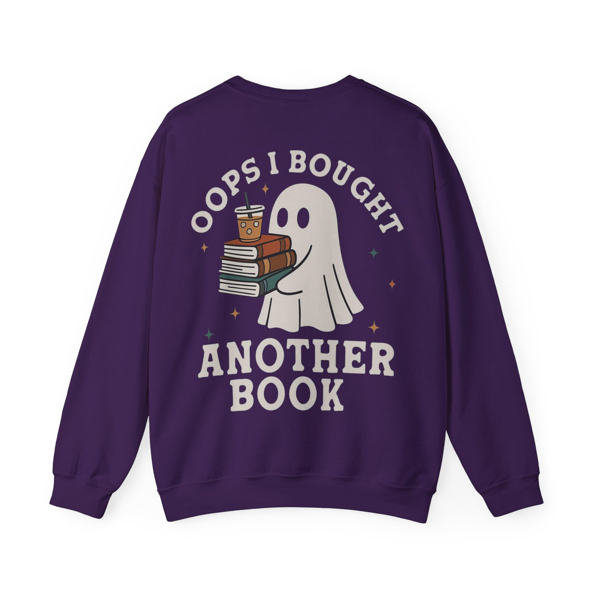 ORVIAN — Fall Into a Good Book Ghost Crewneck, Cozy Autumn Book Lover Unisex Heavy Blend