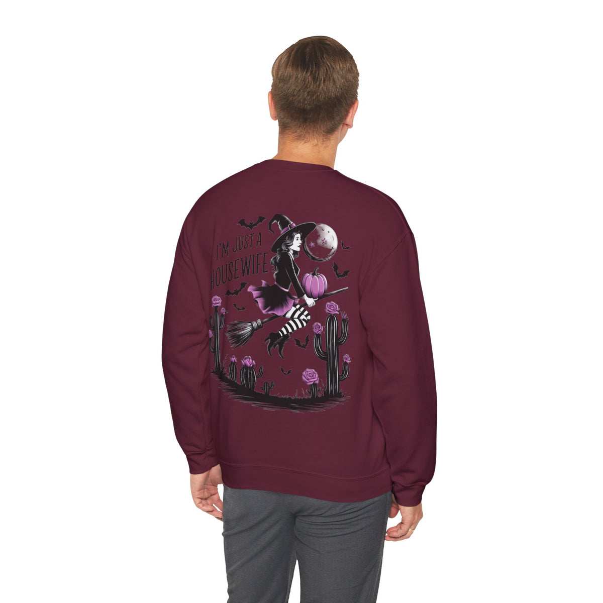 ORVIAN — Witch Please & I'm Just a Housewife Witch Crewneck, Magical Cauldron Unisex Heavy Blend