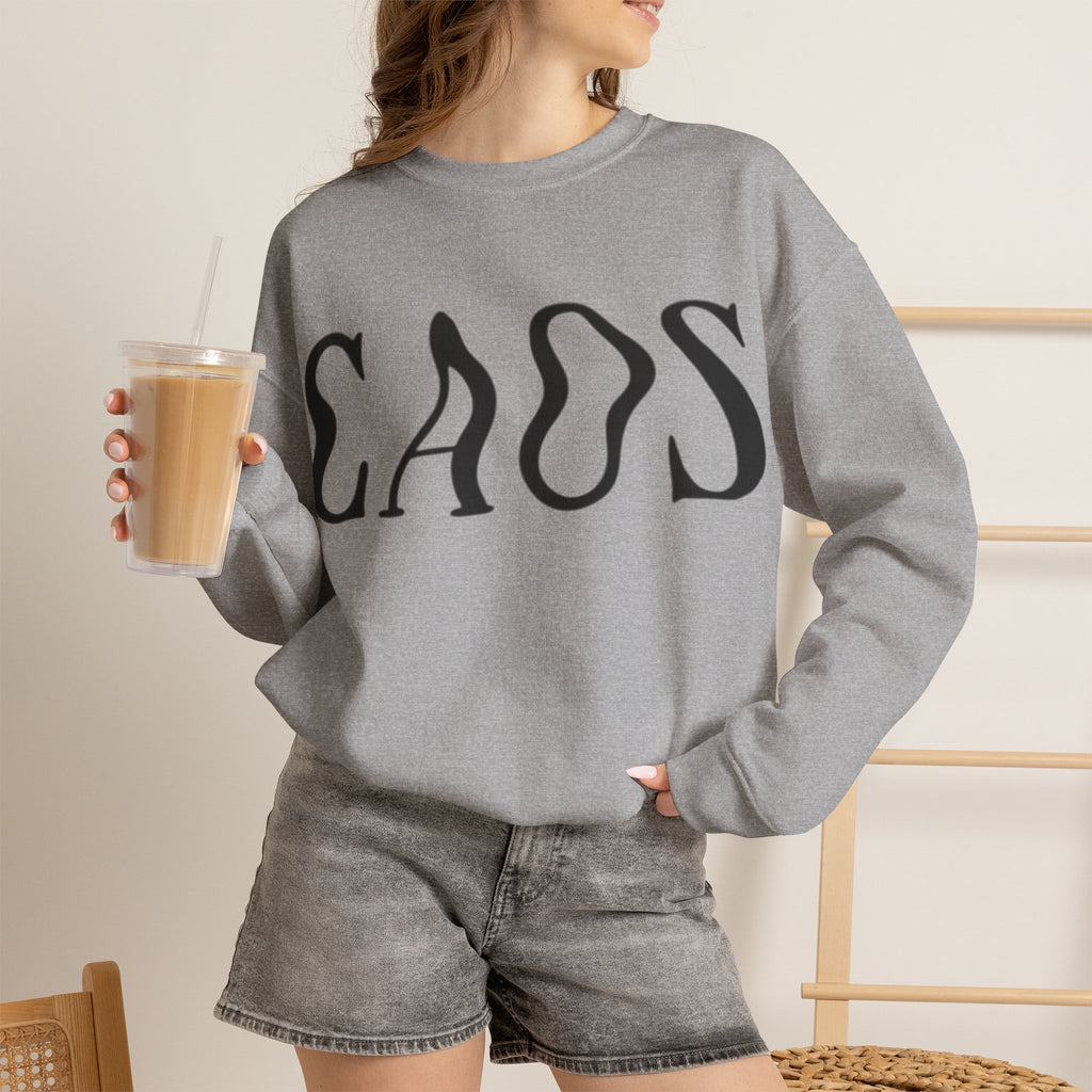 ORVIAN — Chaos Cat Crewneck, Reversed Lettering & Rebel Cat Graphic Unisex Heavy Blend
