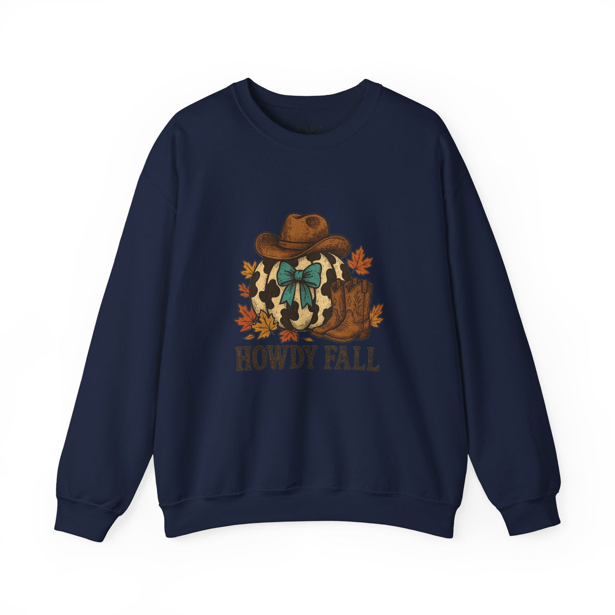 ORVIAN — Howdy Fall Wéstern Pumpkin & Ghost Cow Crewneck, Moo I Mean Boo Halloween Unisex