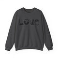 ORVIAN — LOVE Cat Silhouette & Heart-Shaped Cats Crewneck, Cat Lover Unisex Heavy Blend