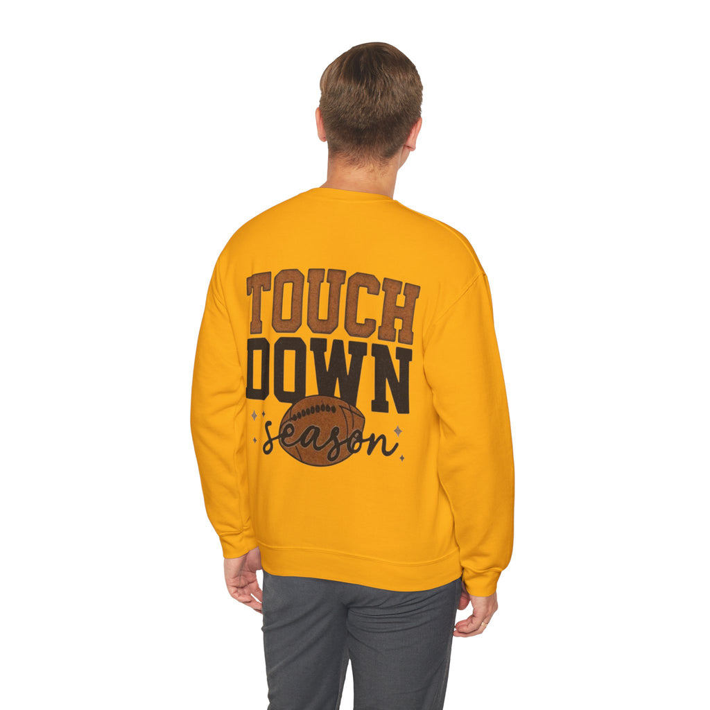 ORVIAN — Touchdown Season Coquette Football Bow Crewneck, Varsity Game Day Unisex Heavy Blend