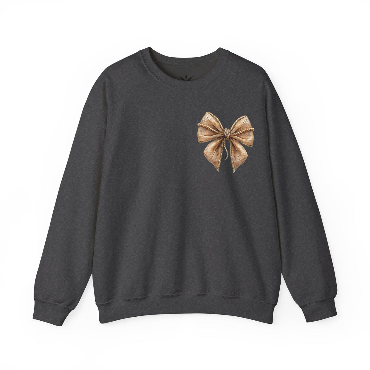 ORVIAN — Coquette Fall Bow & Football Crewneck, Pumpkin Spice Game Day Unisex Heavy Blend