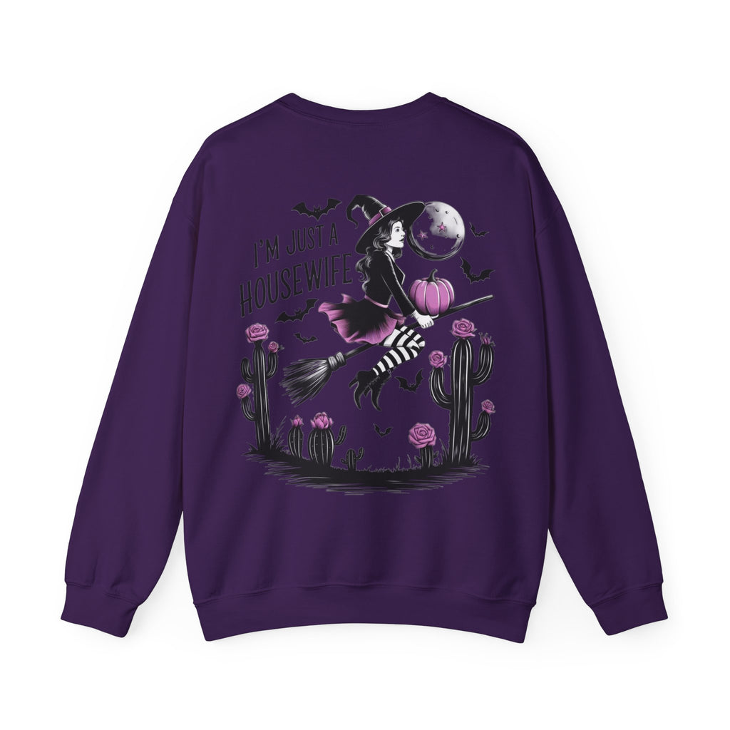ORVIAN — Witch Please & I'm Just a Housewife Witch Crewneck, Magical Cauldron Unisex Heavy Blend