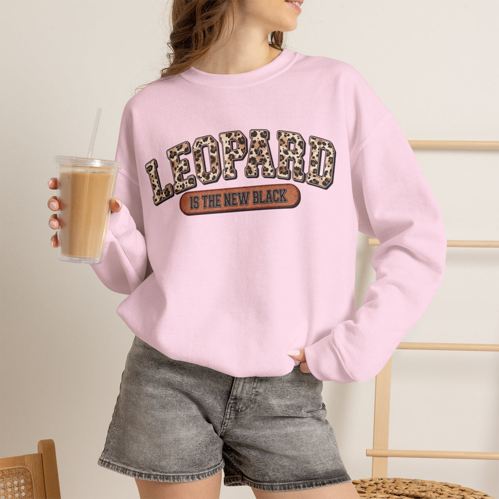 ORVIAN — Leopard Is The New Black & God Is Good Coquette Bow Crewneck, Faith-Inspired Unisex
