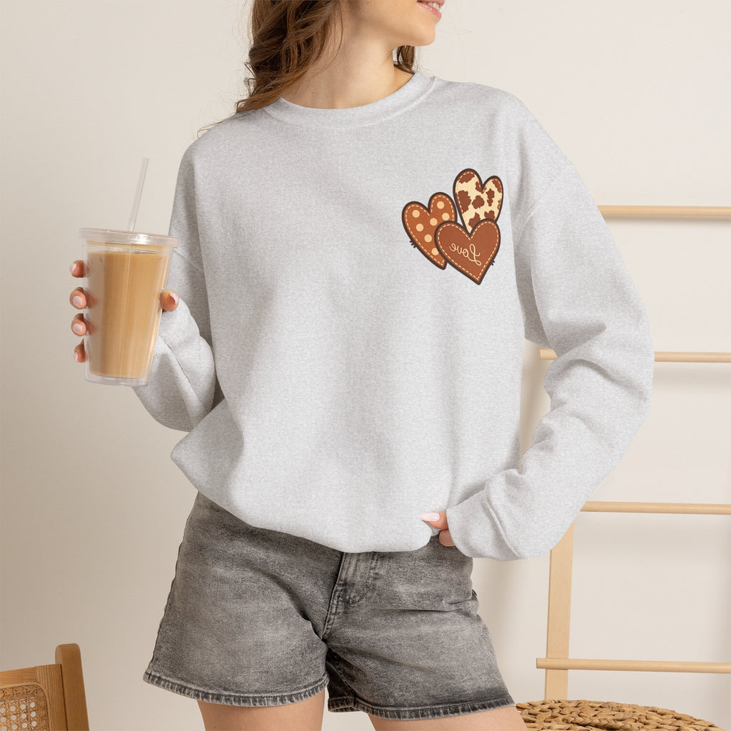 ORVIAN — Highland Cow & Cute Ghost Western Floral Crewneck, Spooky Unisex Sweatshirt