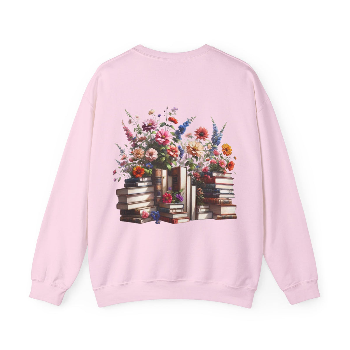 ORVIAN — Steampunk Floral Pocket Watch & Blooming Books Crewneck, Vintage Literary Unisex