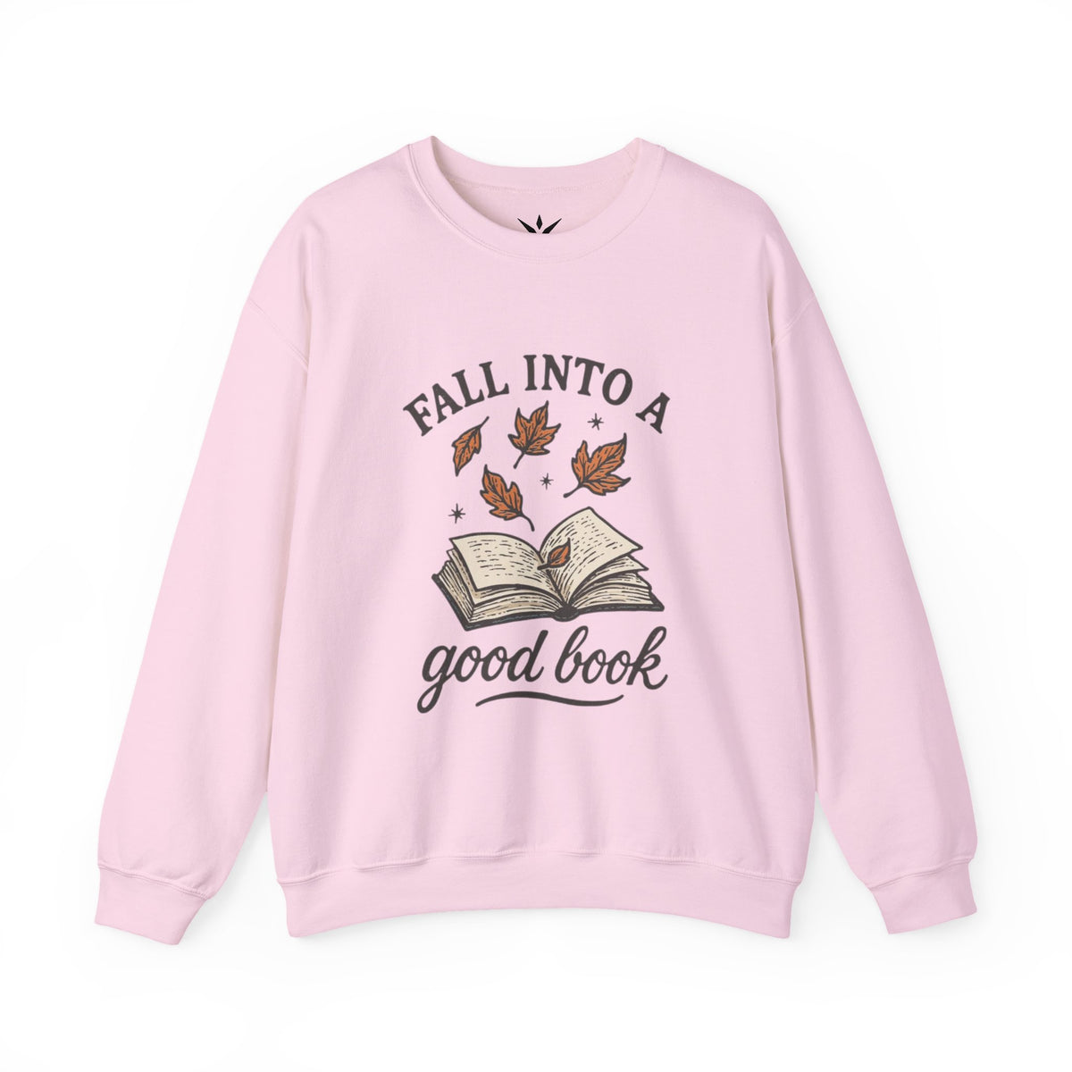 ORVIAN — Fall Into a Good Book Ghost Crewneck, Cozy Autumn Book Lover Unisex Heavy Blend