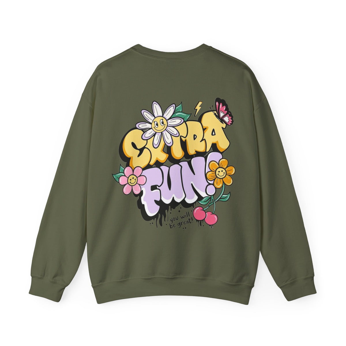 ORVIAN — Good Day to Read a Book Crewneck, Retro Floral Book Lover Sweatshirt Unisex Heavy Blend