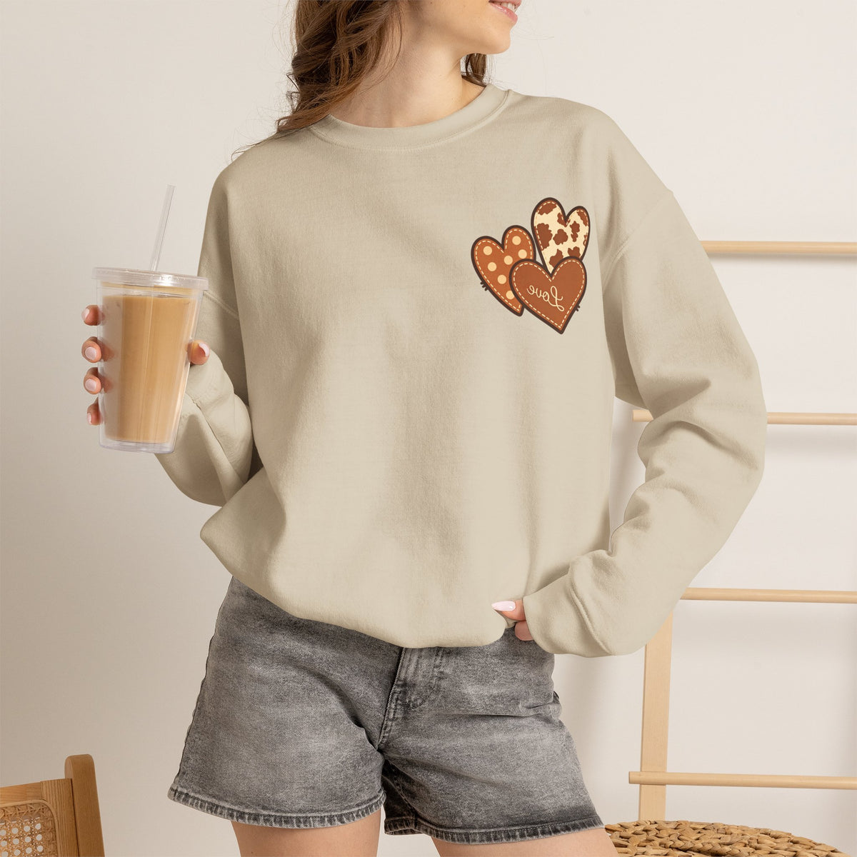 ORVIAN — Highland Cow & Cute Ghost Western Floral Crewneck, Spooky Unisex Sweatshirt