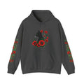 ORVIAN — Black Cat & Red Poppies Unisex Heavy Blend Hoodie