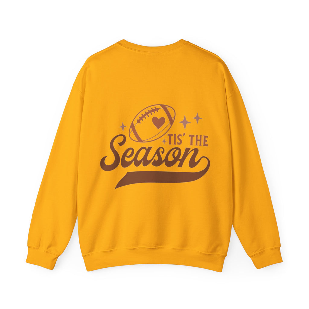 ORVIAN — Cuddles & Touchdowns Football Crewneck, Heart Football Game Day Unisex Heavy Blend