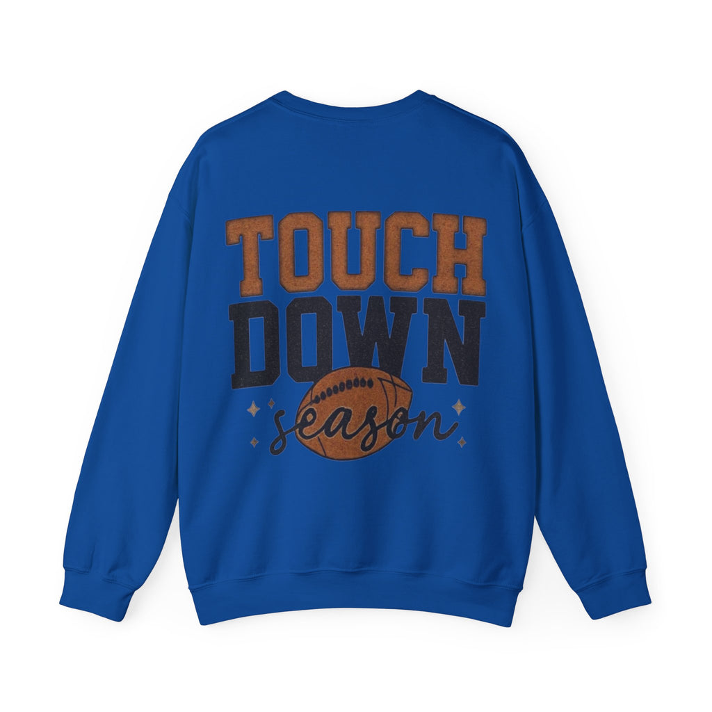 ORVIAN — Touchdown Season Coquette Football Bow Crewneck, Varsity Game Day Unisex Heavy Blend