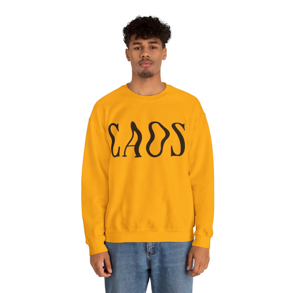 ORVIAN — Chaos Cat Crewneck, Reversed Lettering & Rebel Cat Graphic Unisex Heavy Blend