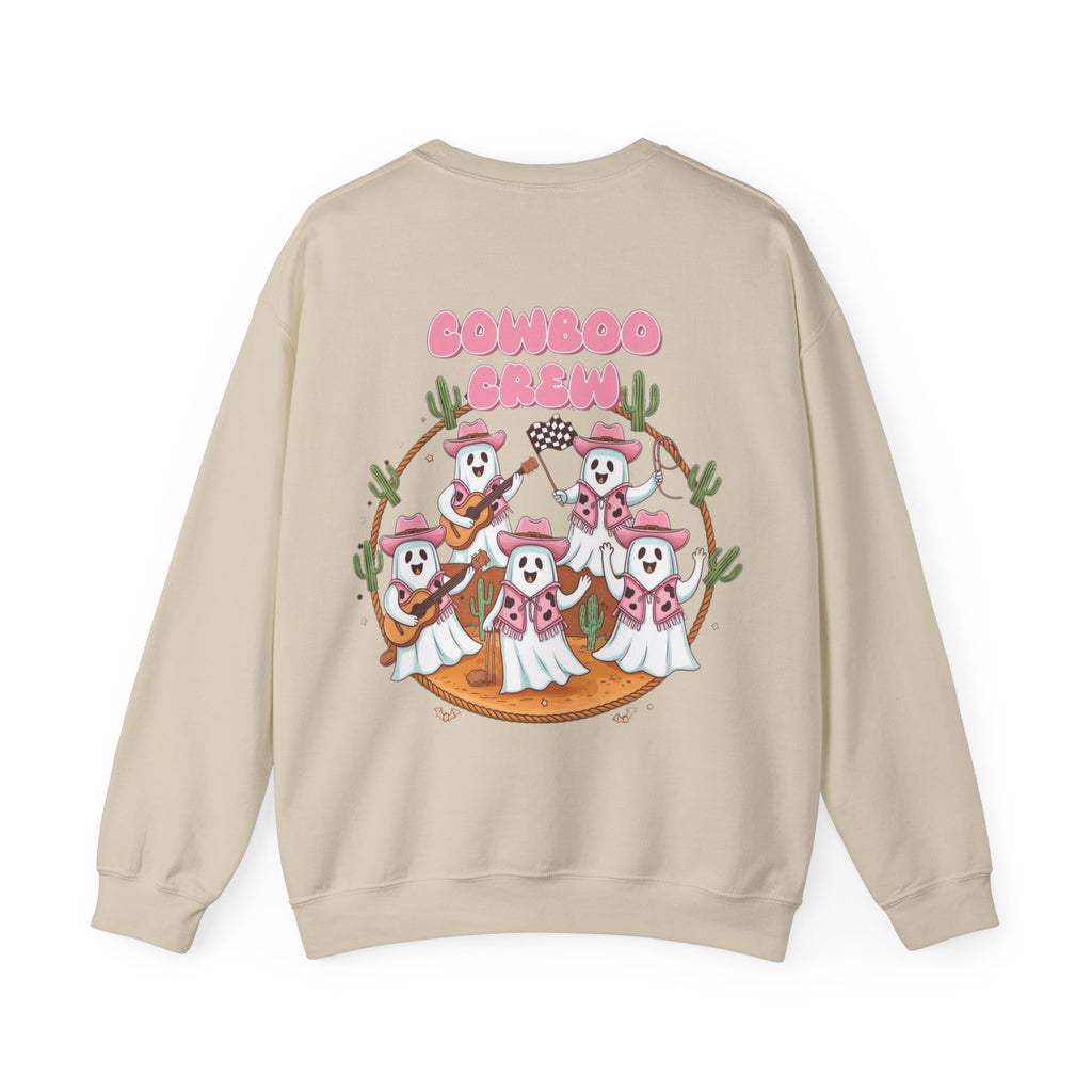 ORVIAN — Howdy Halloween Ghost Cowboy Crewneck, Pink Cowboo Western Unisex Heavy Blend