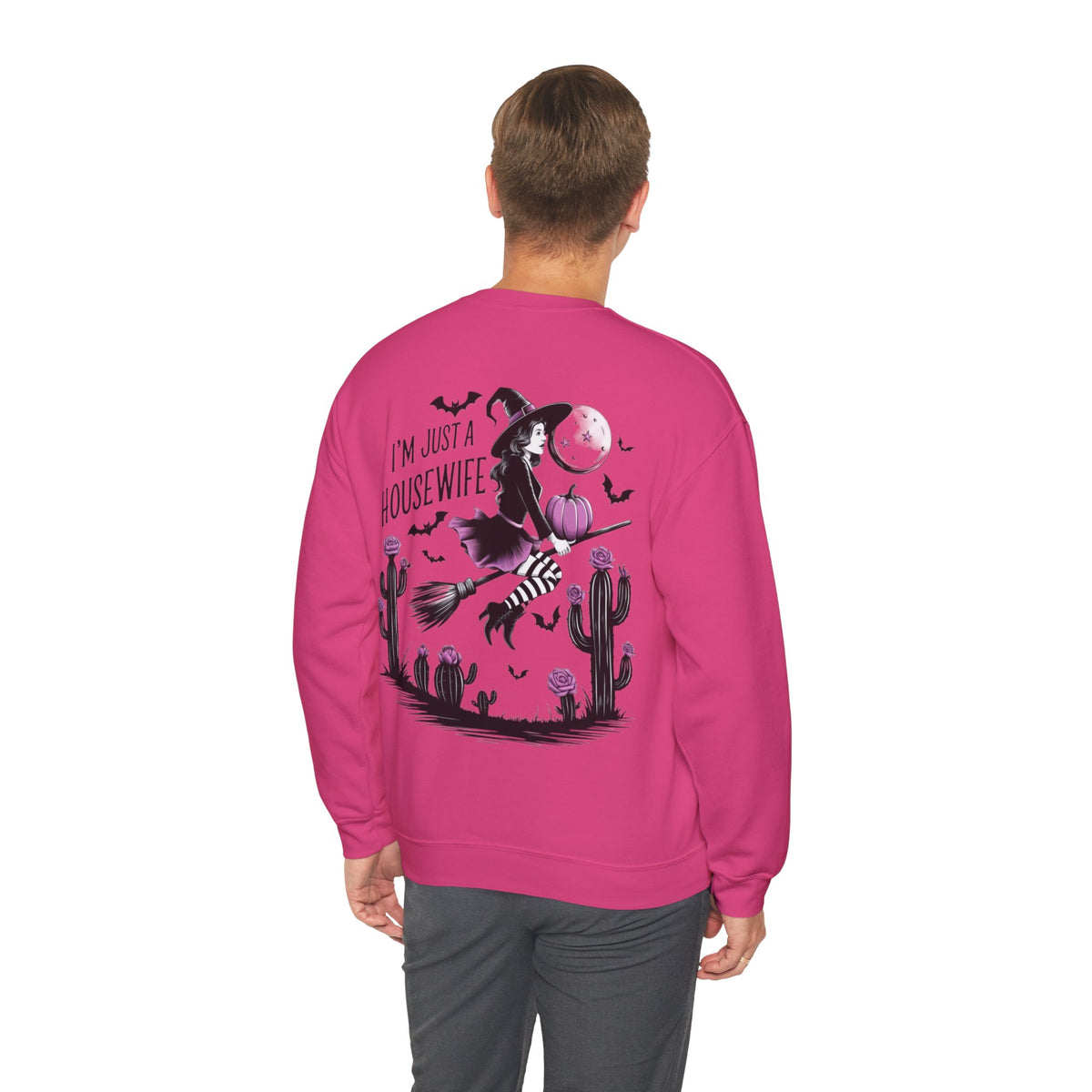 ORVIAN — Witch Please & I'm Just a Housewife Witch Crewneck, Magical Cauldron Unisex Heavy Blend