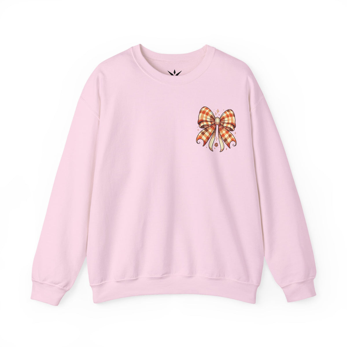 ORVIAN — Ghostly Coffee Break Coquette Bow Crewneck, Cozy Pumpkin Spice Halloween Unisex