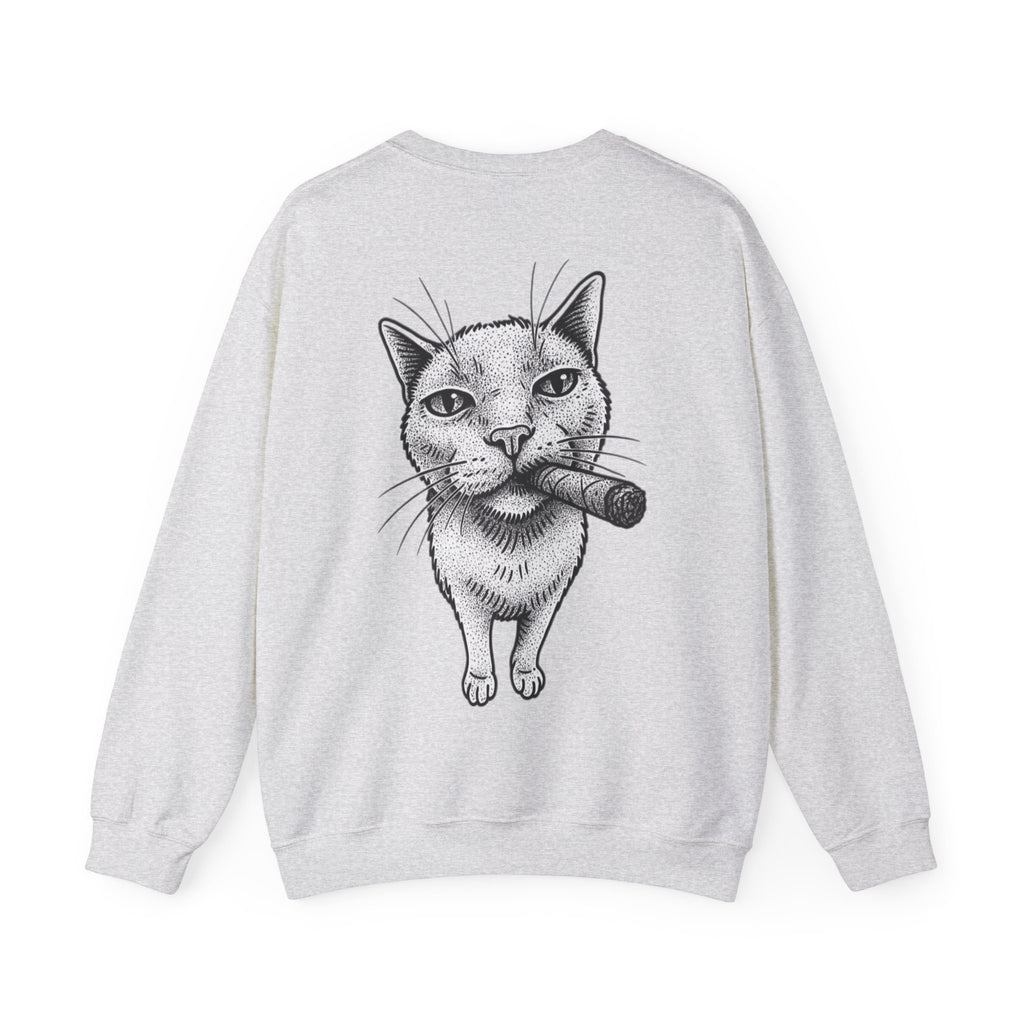 ORVIAN — Chaos Cat Crewneck, Reversed Lettering & Rebel Cat Graphic Unisex Heavy Blend