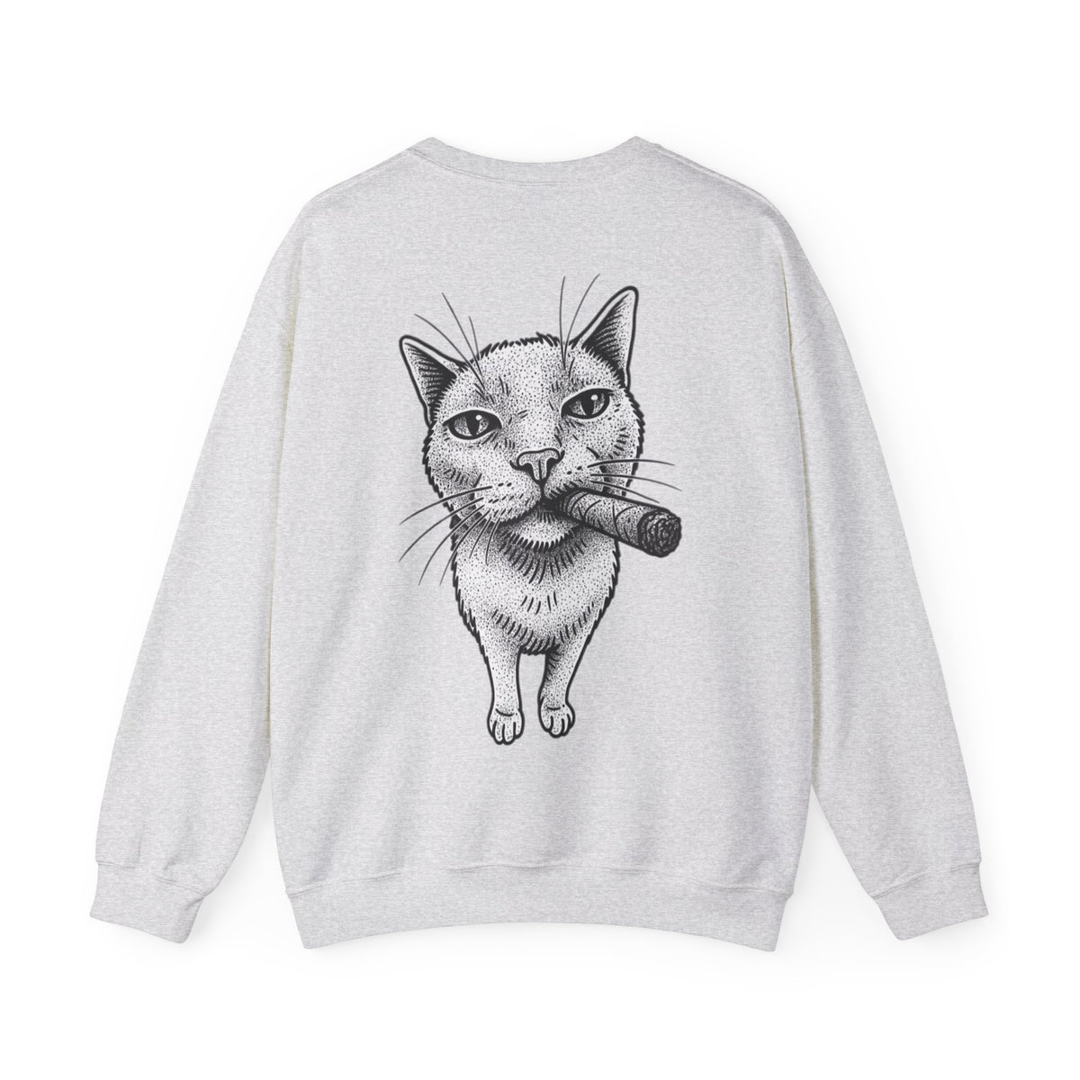 ORVIAN — Chaos Cat Crewneck, Reversed Lettering & Rebel Cat Graphic Unisex Heavy Blend