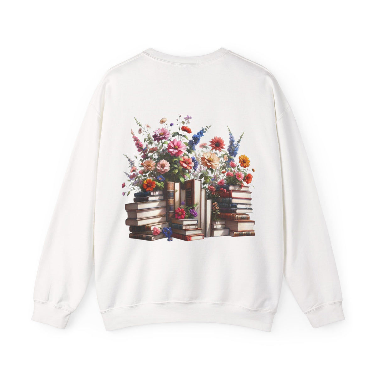 ORVIAN — Steampunk Floral Pocket Watch & Blooming Books Crewneck, Vintage Literary Unisex