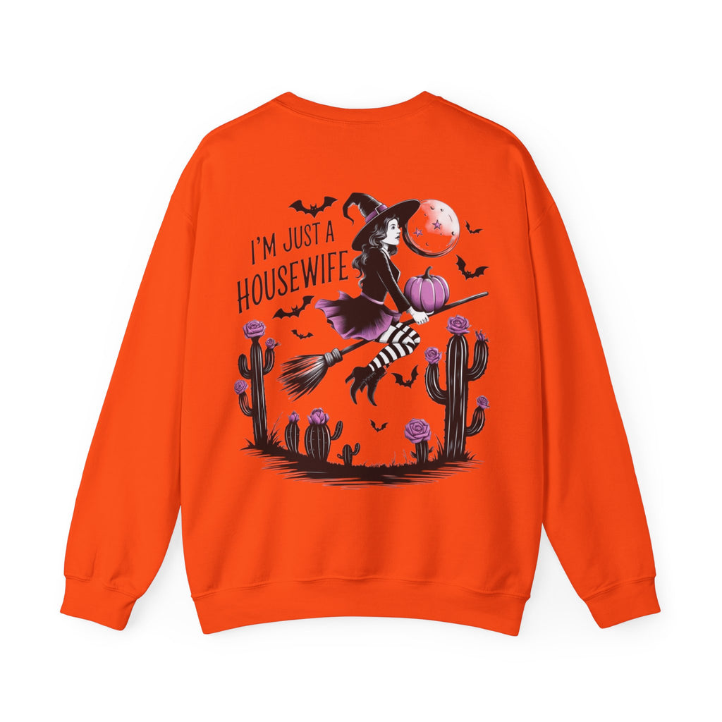ORVIAN — Witch Please & I'm Just a Housewife Witch Crewneck, Magical Cauldron Unisex Heavy Blend