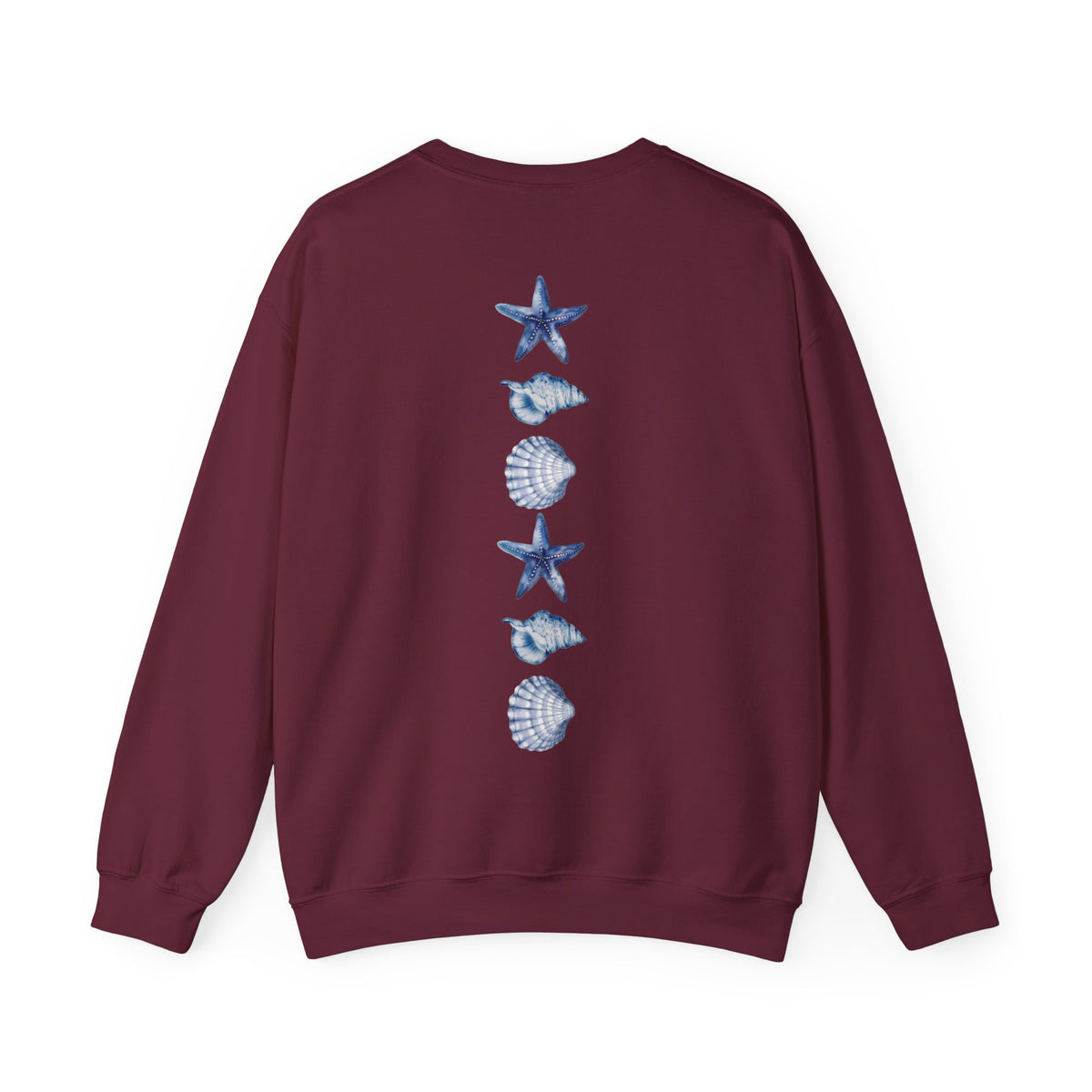 ORVIAN — Sea Turtle & Seashell Starfish Crewneck, Coastal Ocean Nautical Unisex Heavy Blend