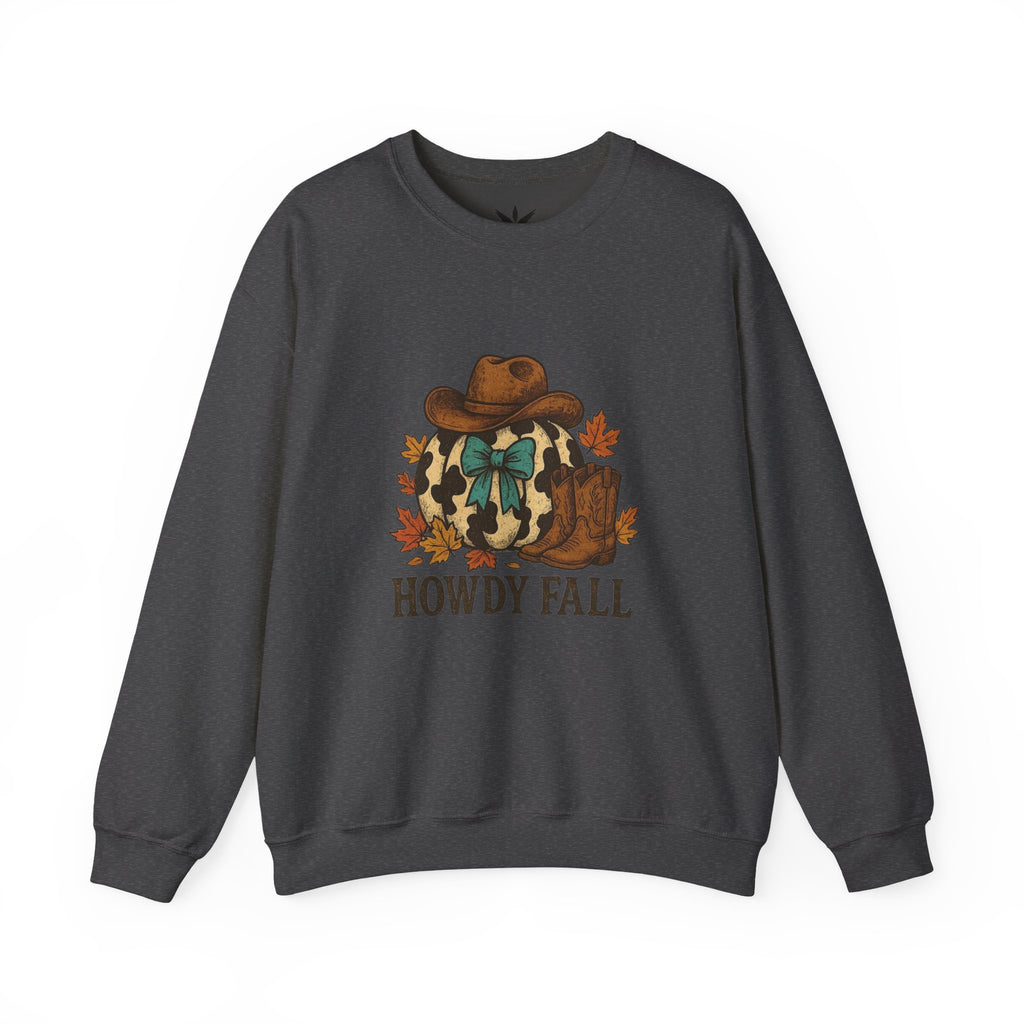 ORVIAN — Howdy Fall Wéstern Pumpkin & Ghost Cow Crewneck, Moo I Mean Boo Halloween Unisex