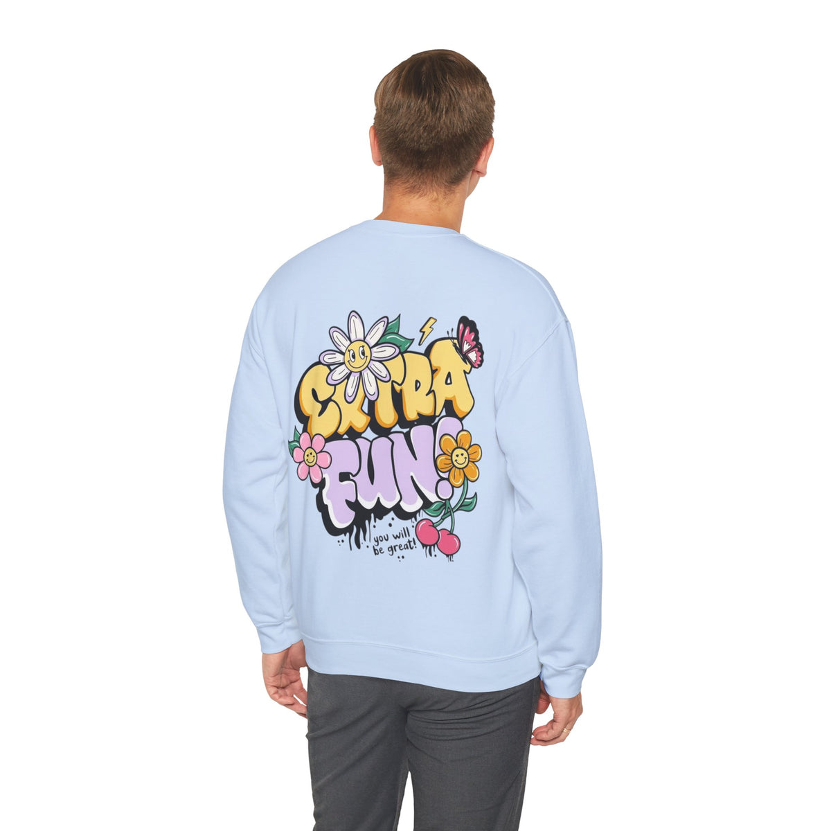 ORVIAN — Good Day to Read a Book Crewneck, Retro Floral Book Lover Sweatshirt Unisex Heavy Blend