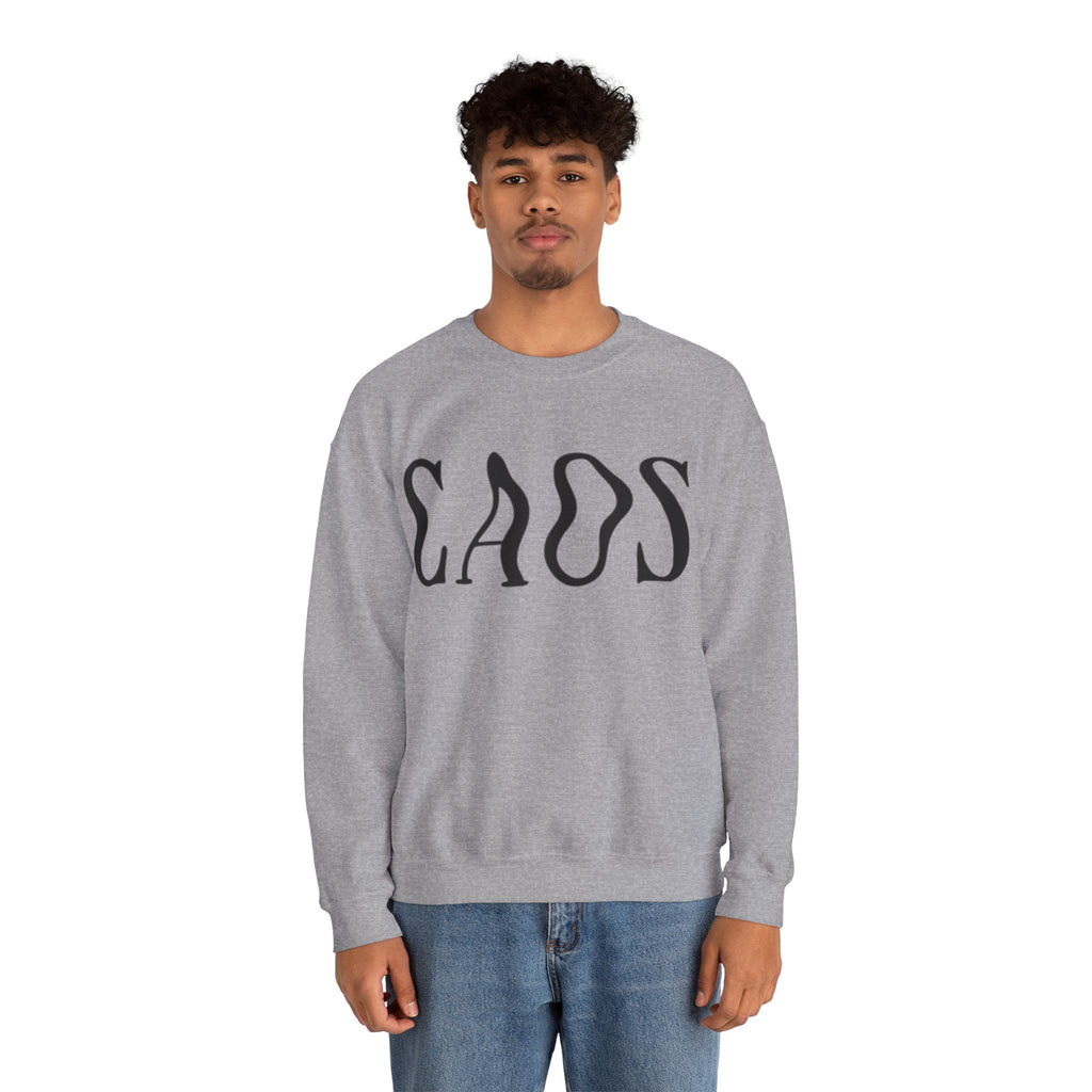 ORVIAN — Chaos Cat Crewneck, Reversed Lettering & Rebel Cat Graphic Unisex Heavy Blend