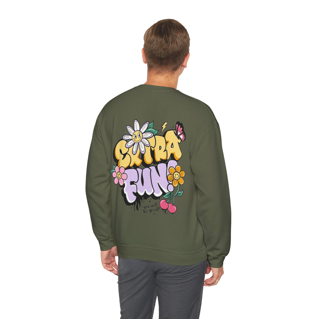 ORVIAN — Good Day to Read a Book Crewneck, Retro Floral Book Lover Sweatshirt Unisex Heavy Blend