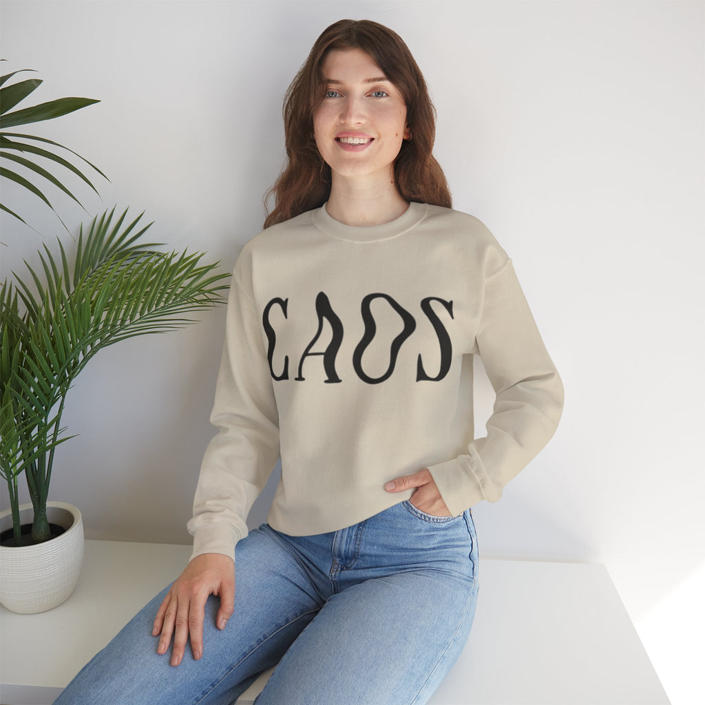 ORVIAN — Chaos Cat Crewneck, Reversed Lettering & Rebel Cat Graphic Unisex Heavy Blend