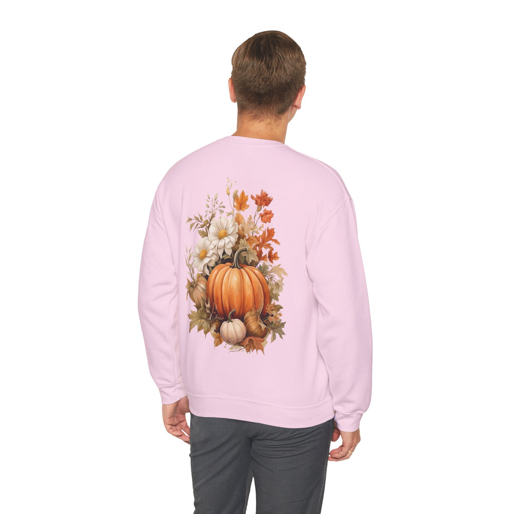 ORVIAN — Pumpkin Spice & Autumn Botanicals Crewneck, Floral Pumpkin Fall Unisex Sweatshirt
