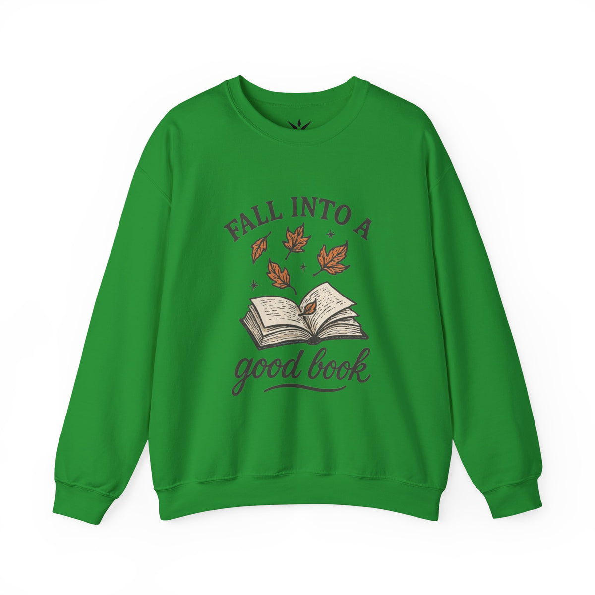 ORVIAN — Fall Into a Good Book Ghost Crewneck, Cozy Autumn Book Lover Unisex Heavy Blend