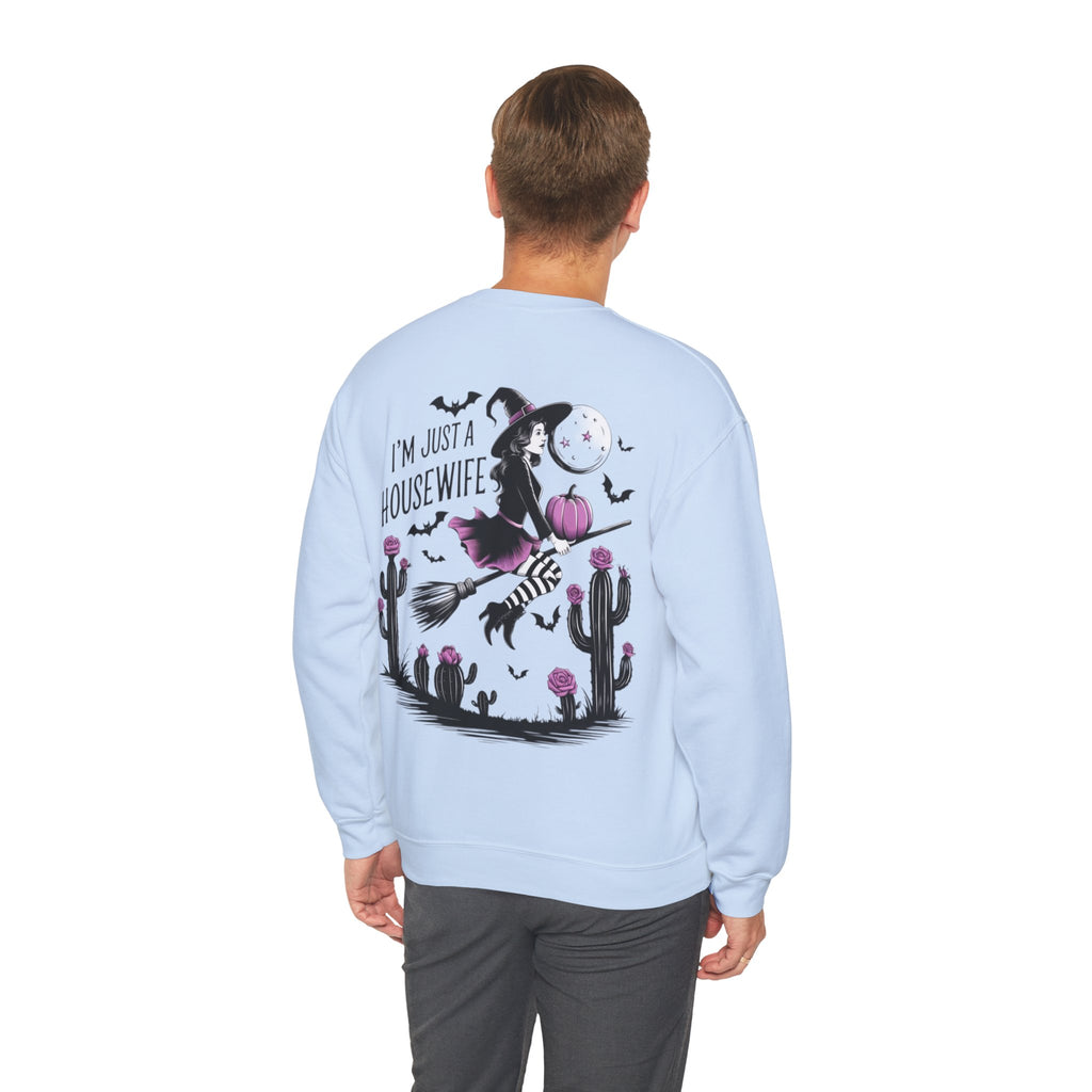 ORVIAN — Witch Please & I'm Just a Housewife Witch Crewneck, Magical Cauldron Unisex Heavy Blend