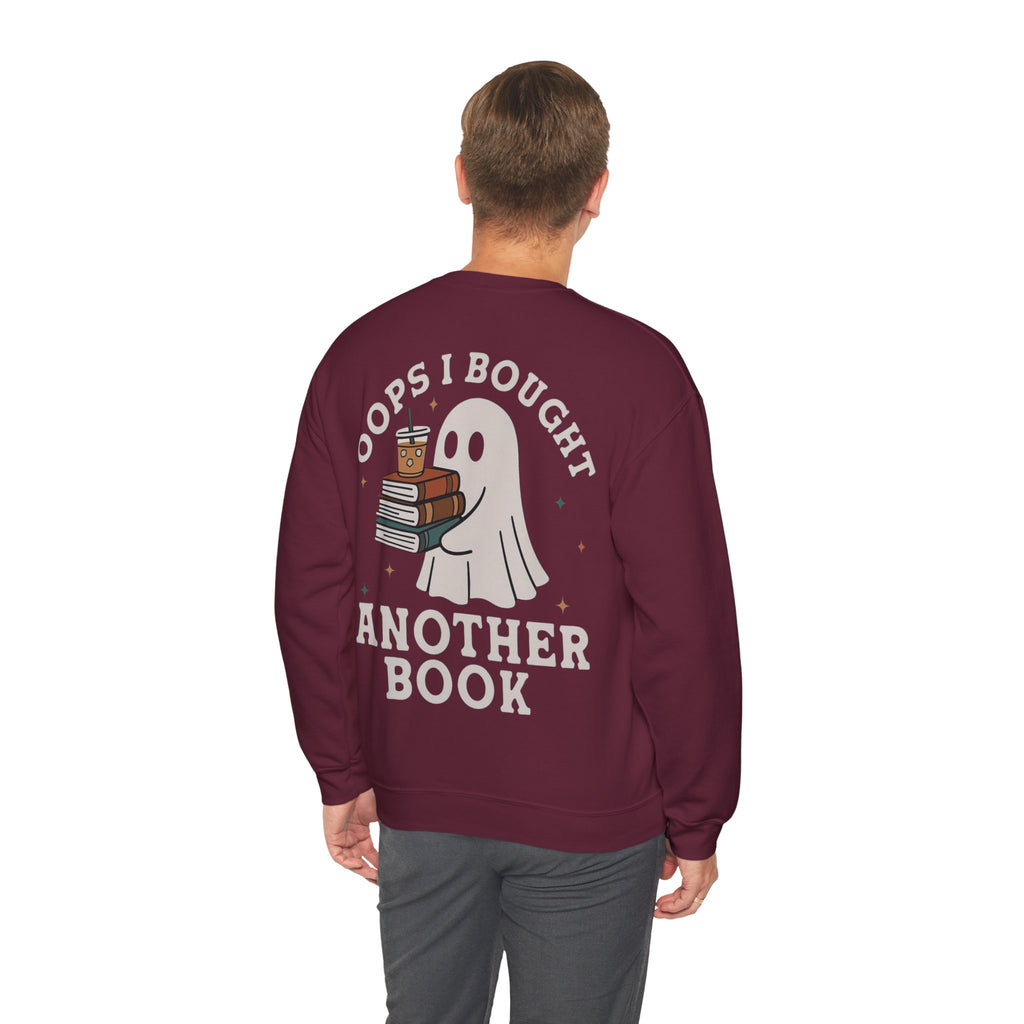 ORVIAN — Fall Into a Good Book Ghost Crewneck, Cozy Autumn Book Lover Unisex Heavy Blend