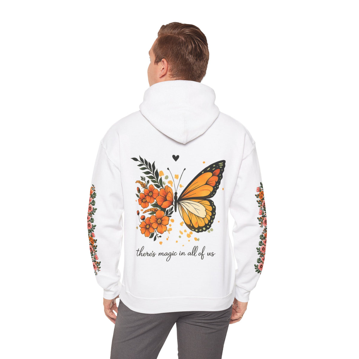 ORVIAN — Magic Floral Butterfly Unisex Heavy Blend Hoodie