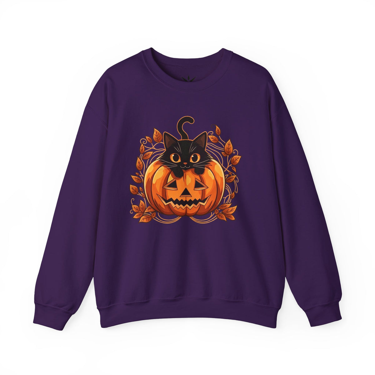 ORVIAN — Black Cat & Pumpkin Halloween Crewneck, Ghost & Coquette Bow Unisex Heavy Blend
