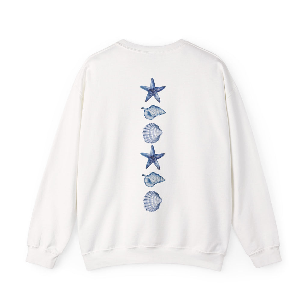 ORVIAN — Sea Turtle & Seashell Starfish Crewneck, Coastal Ocean Nautical Unisex Heavy Blend