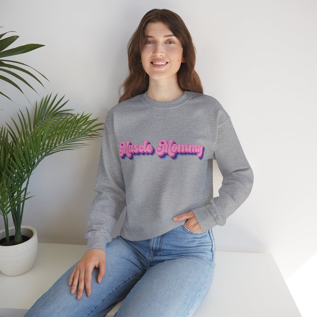 ORVIAN — Muscle Mommy Girls Just Wanna Have Guns Crewneck, Bold Feminine Typography Unisex