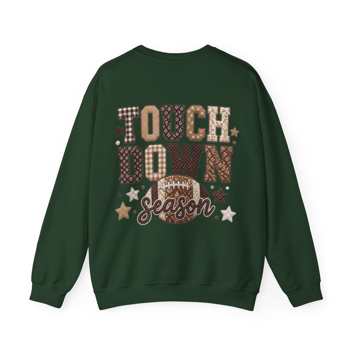ORVIAN — Touchdown Season Football Bow Crewneck, Sparkle Game Day Sporty Unisex Heavy Blend