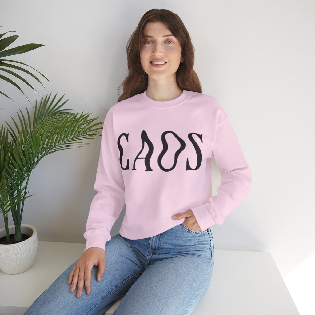 ORVIAN — Chaos Cat Crewneck, Reversed Lettering & Rebel Cat Graphic Unisex Heavy Blend