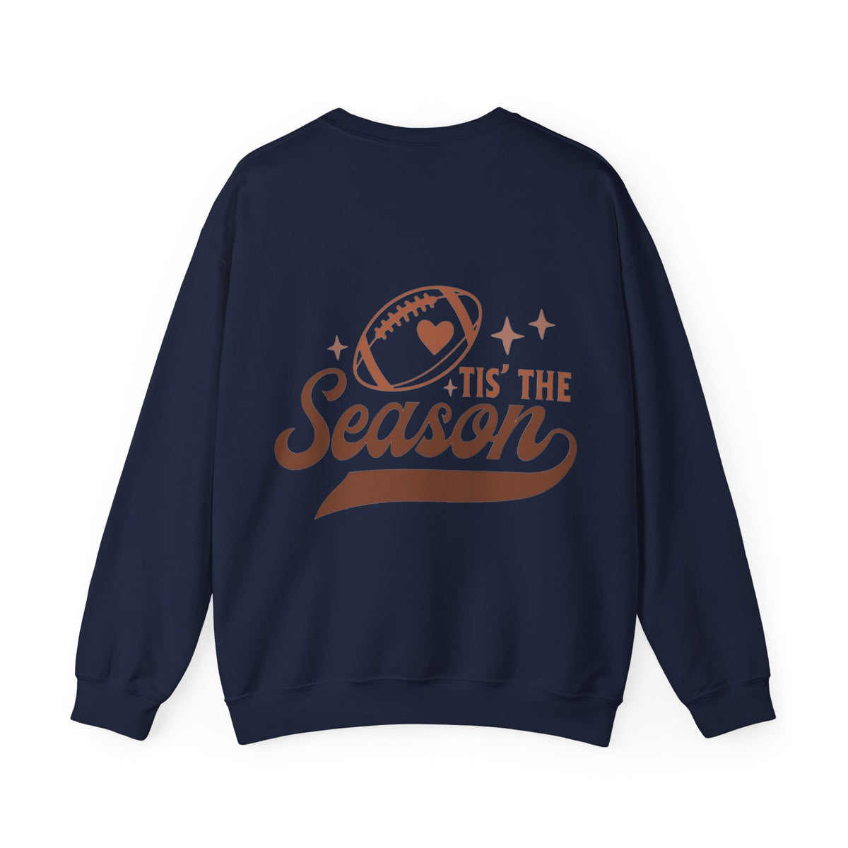ORVIAN — Cuddles & Touchdowns Football Crewneck, Heart Football Game Day Unisex Heavy Blend