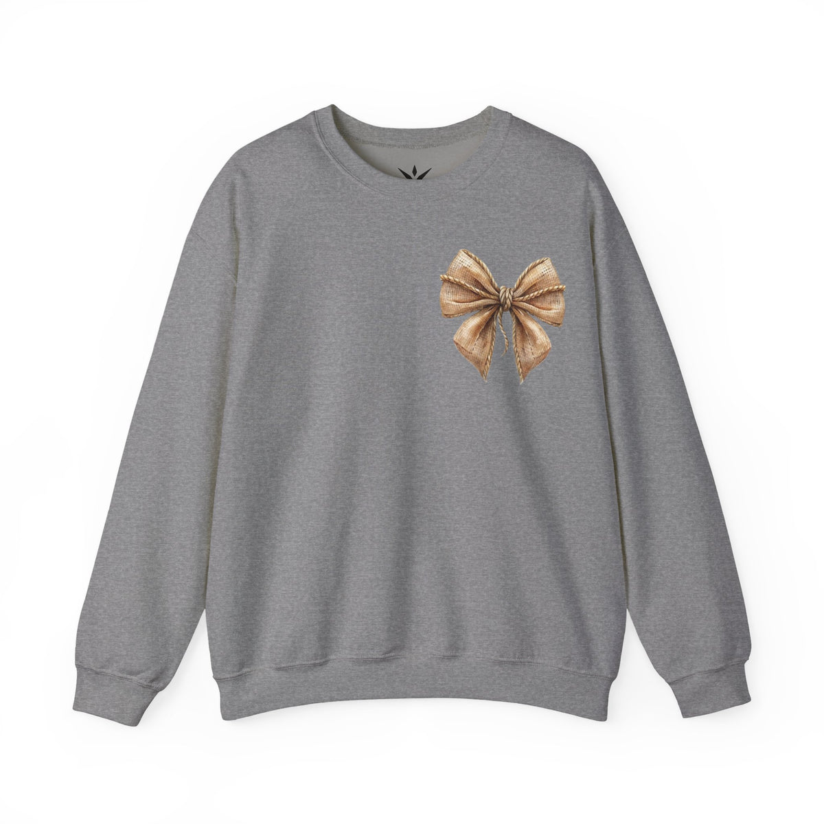 ORVIAN — Coquette Fall Bow & Football Crewneck, Pumpkin Spice Game Day Unisex Heavy Blend