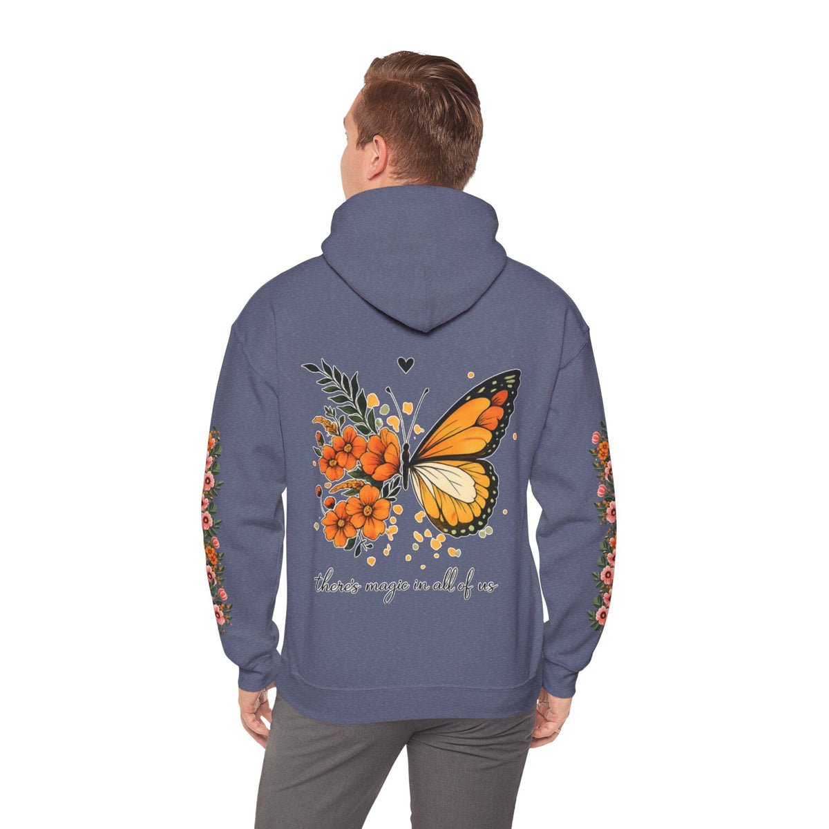 ORVIAN — Magic Floral Butterfly Unisex Heavy Blend Hoodie