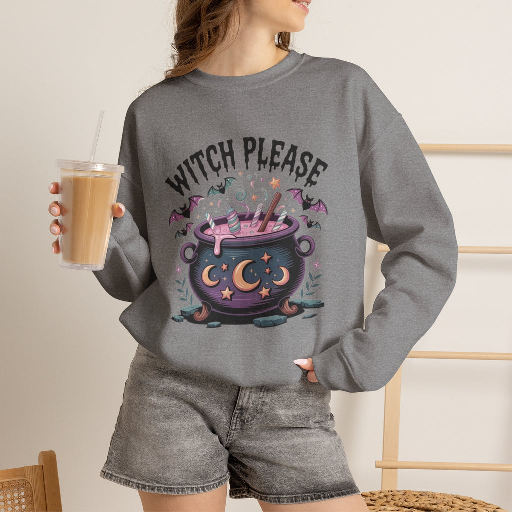 ORVIAN — Witch Please & I'm Just a Housewife Witch Crewneck, Magical Cauldron Unisex Heavy Blend