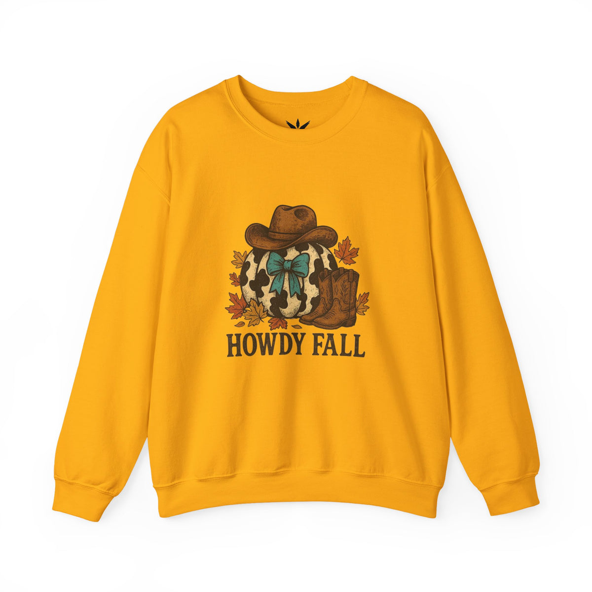 ORVIAN — Howdy Fall Wéstern Pumpkin & Ghost Cow Crewneck, Moo I Mean Boo Halloween Unisex