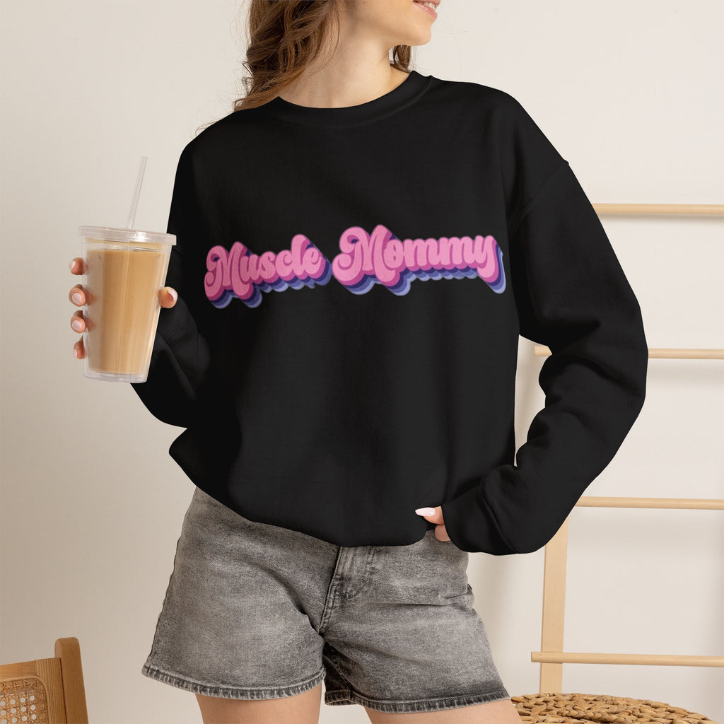 ORVIAN — Muscle Mommy Girls Just Wanna Have Guns Crewneck, Bold Feminine Typography Unisex