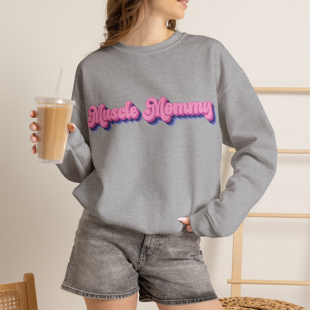 ORVIAN — Muscle Mommy Girls Just Wanna Have Guns Crewneck, Bold Feminine Typography Unisex